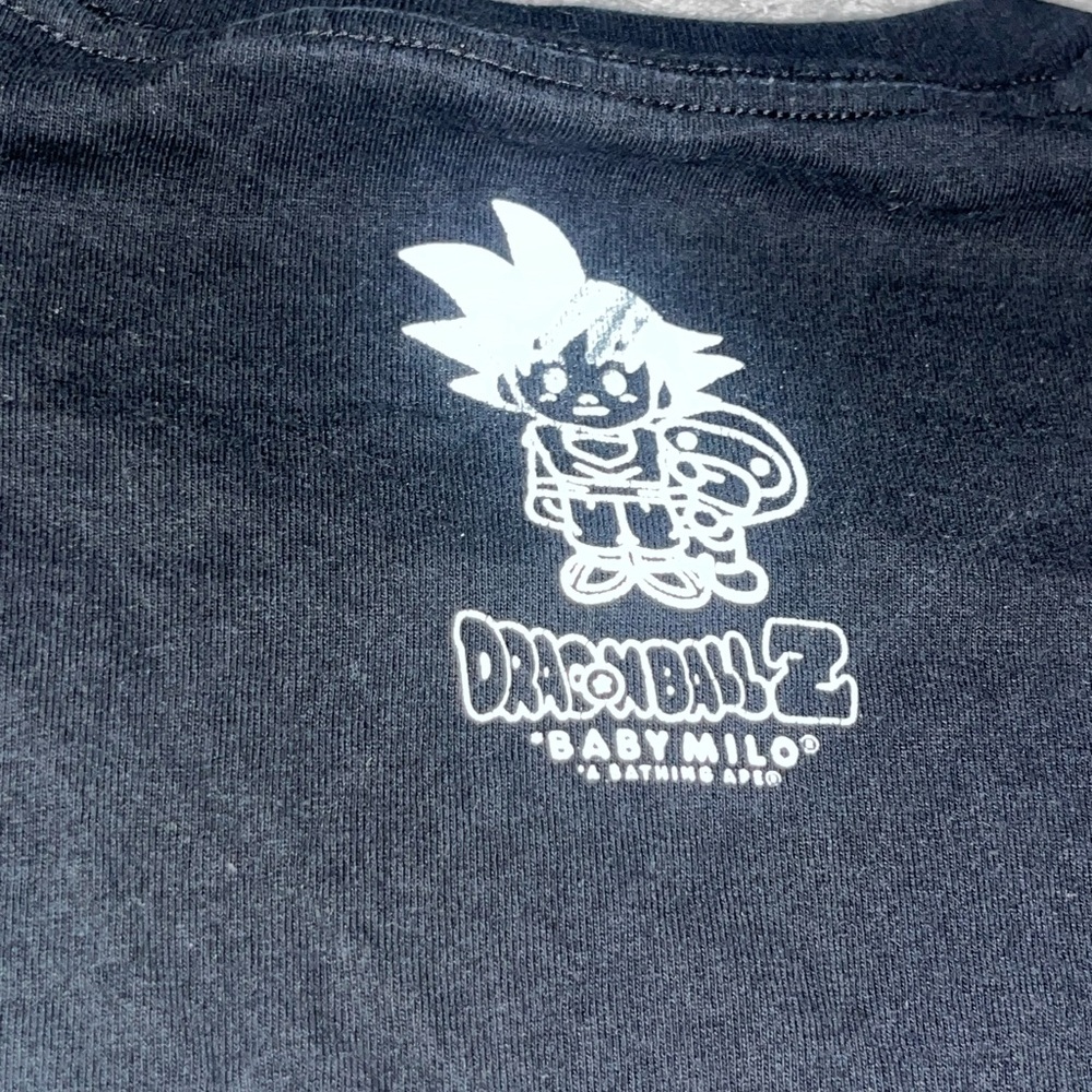 Bape T Shirt Goku Going Super Saiyan Black Shirt - Picture 4 of 7